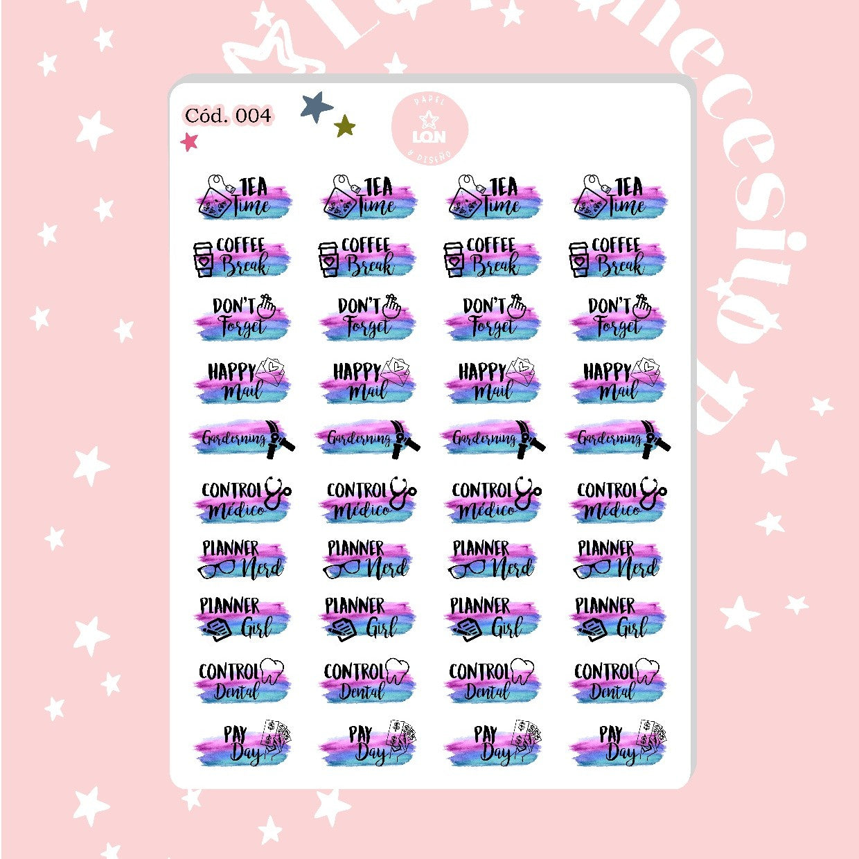 Sticker esenciales acuarela 004