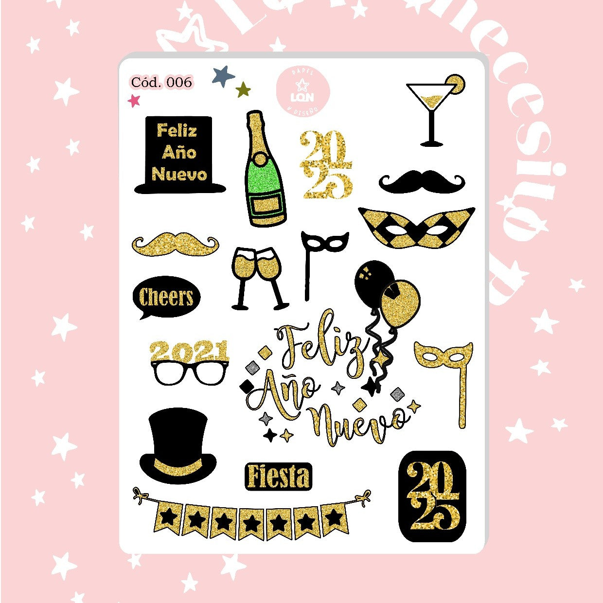 Sticker año nuevo 006