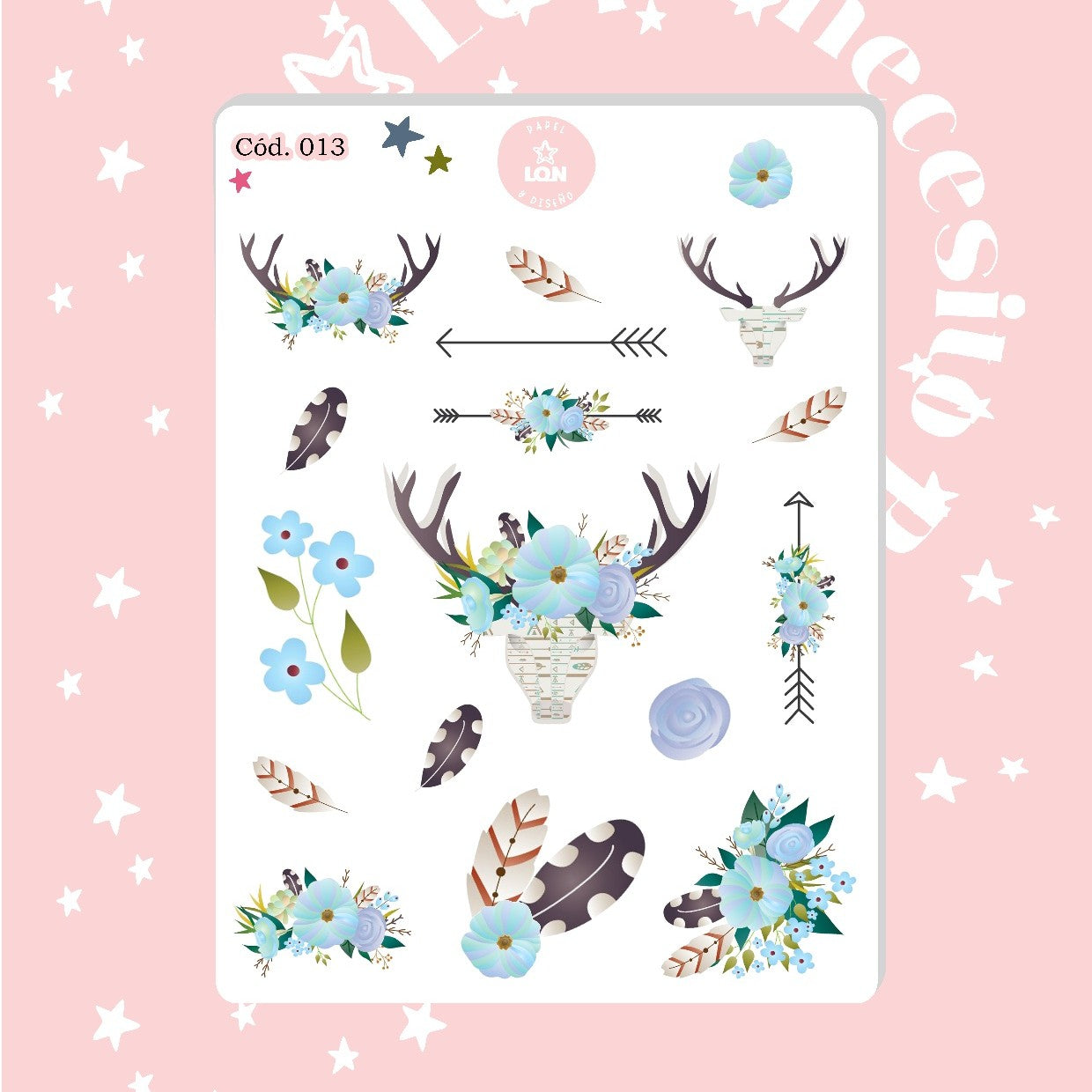 Sticker flores floral 013