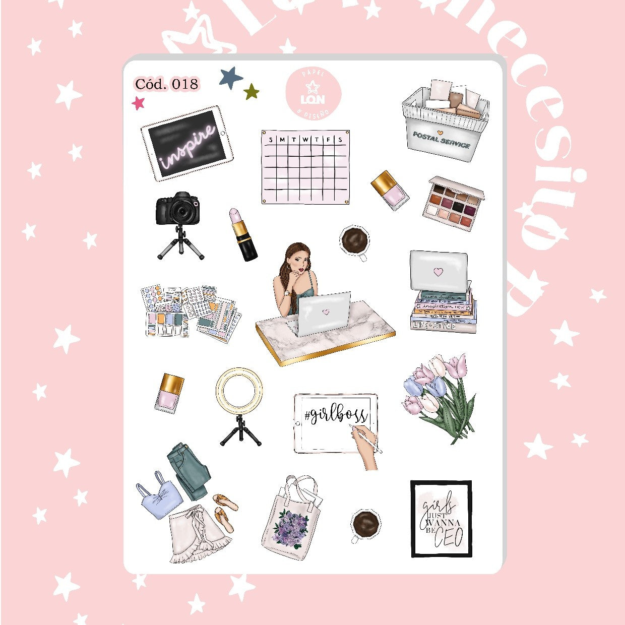 Sticker girls chicas 018