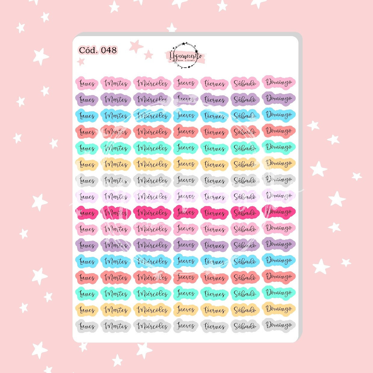 Sticker días de la semana 048