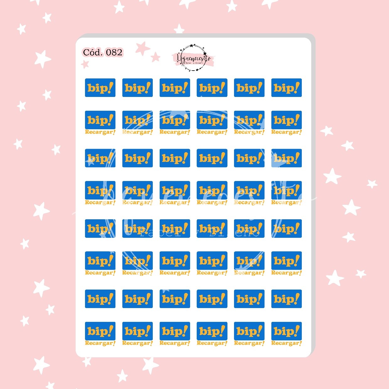 Sticker recarga bip 082