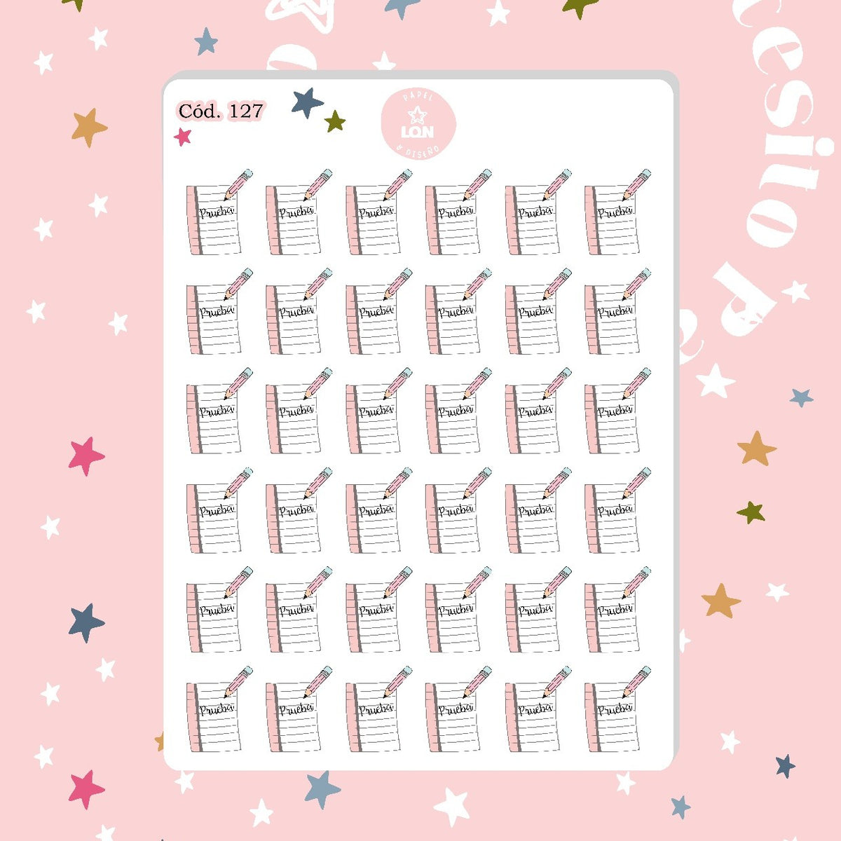 Sticker Prueba 127 estudiante docente profesores