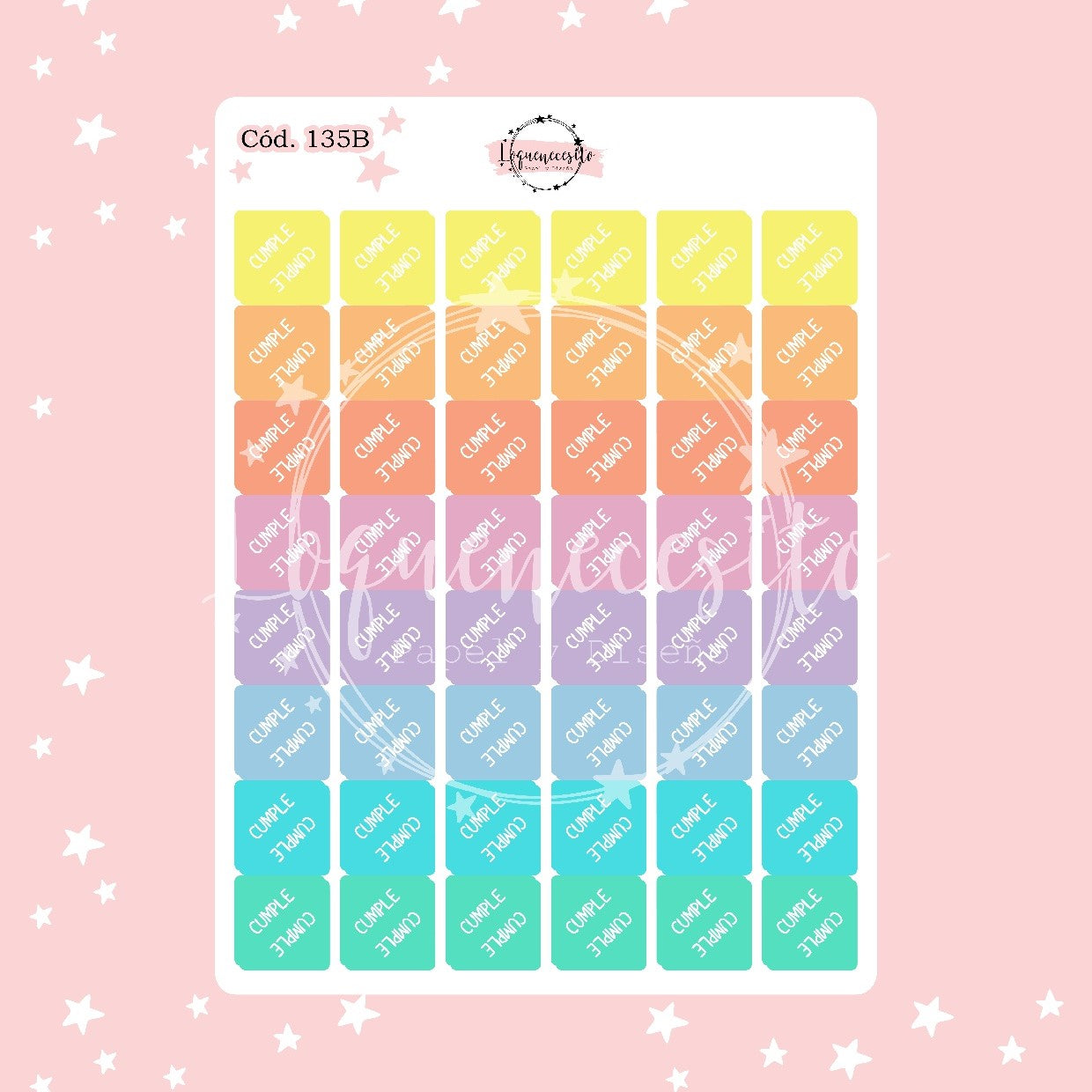 Sticker cumple esquina 135