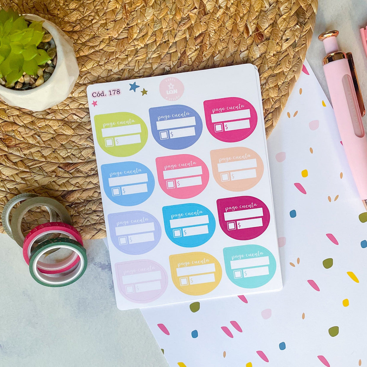 Stickers pago cuentas 178