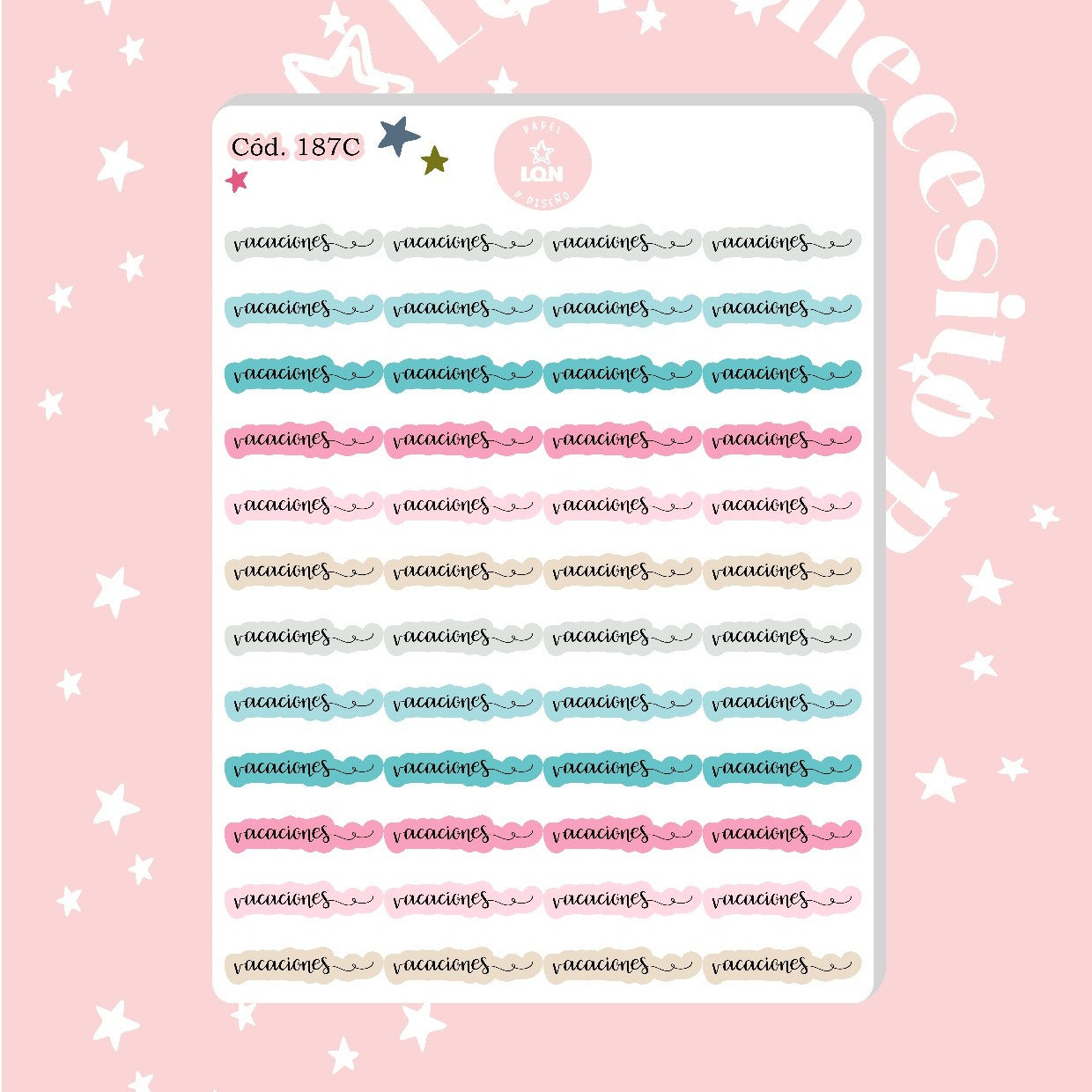 Sticker vacaciones colores 187