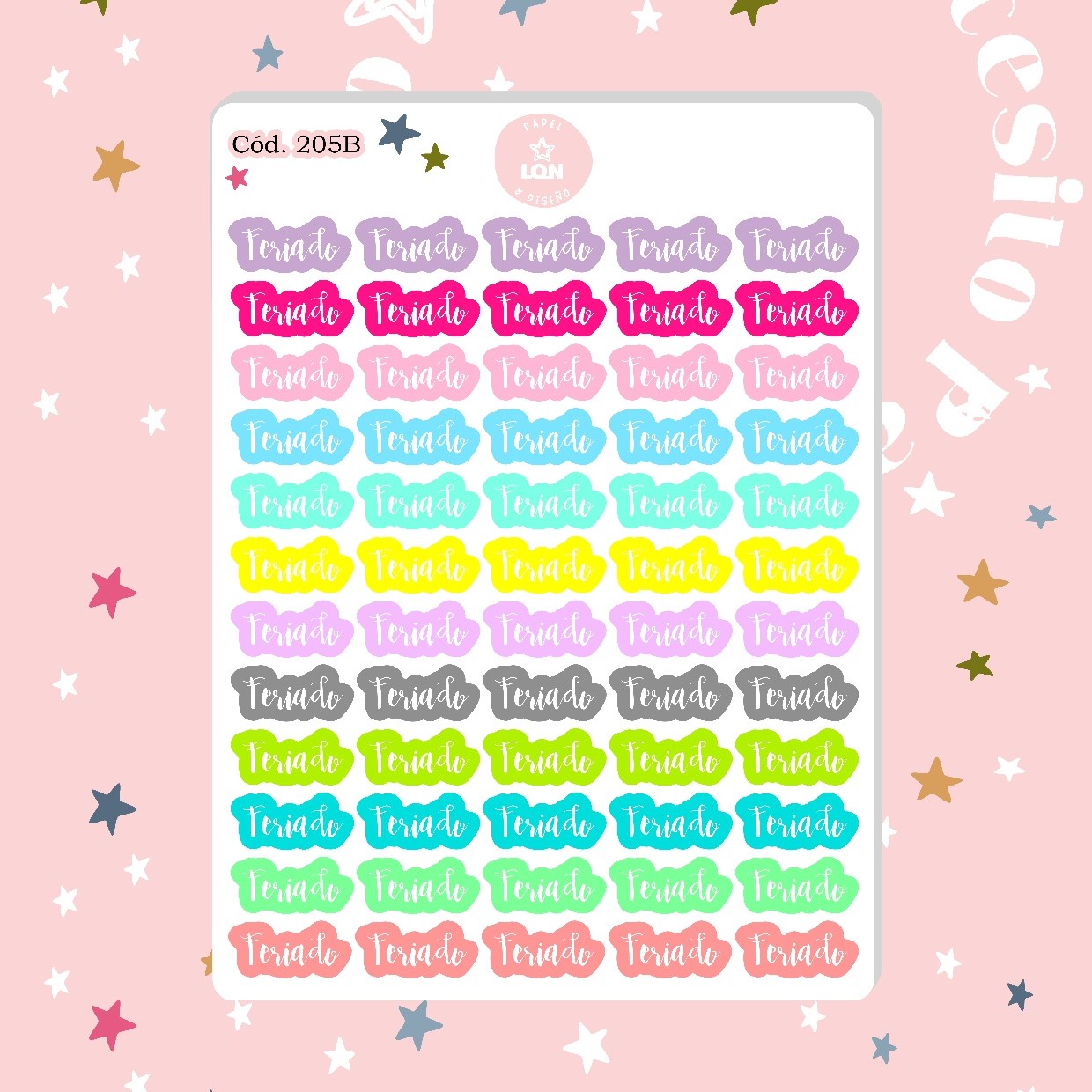 Sticker funcional feriados 205