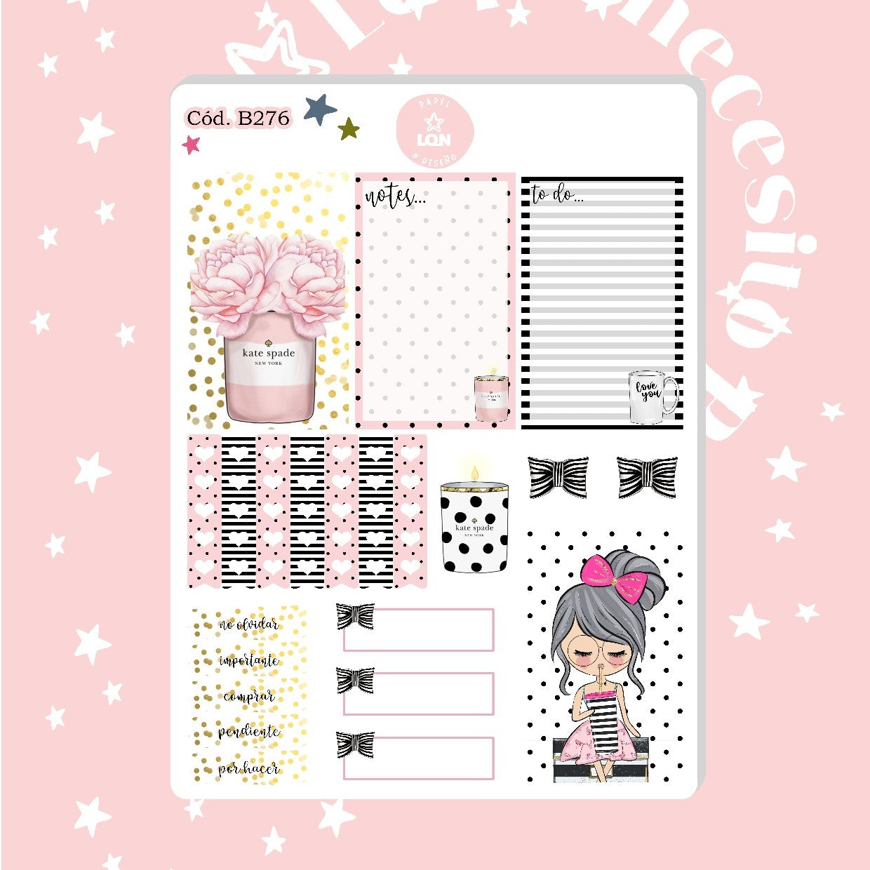 Sticker planner addcit kate spade 276