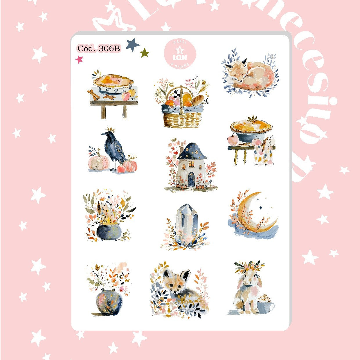 Sticker decorativo bosque encantado 306