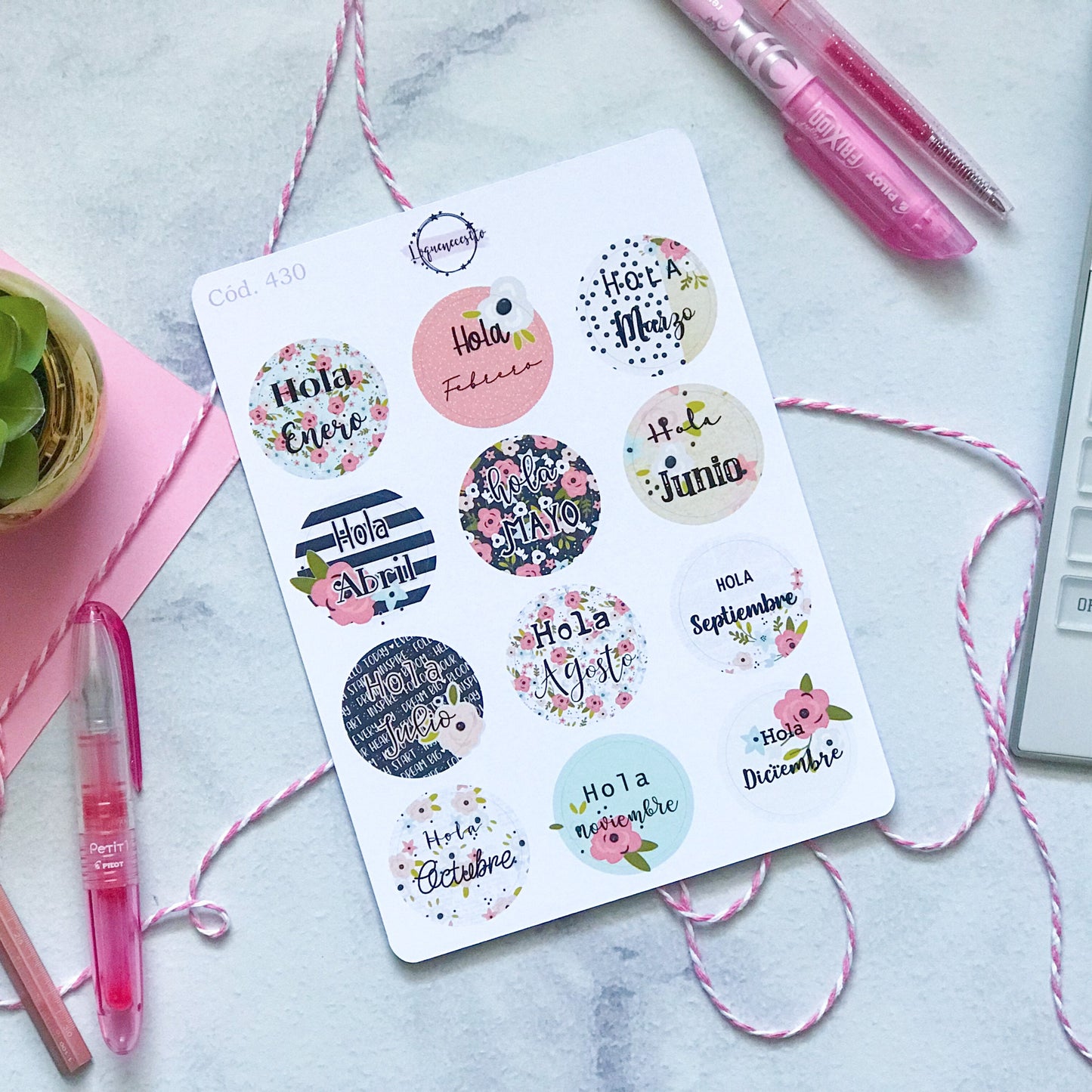 Stickers Meses redondos 430