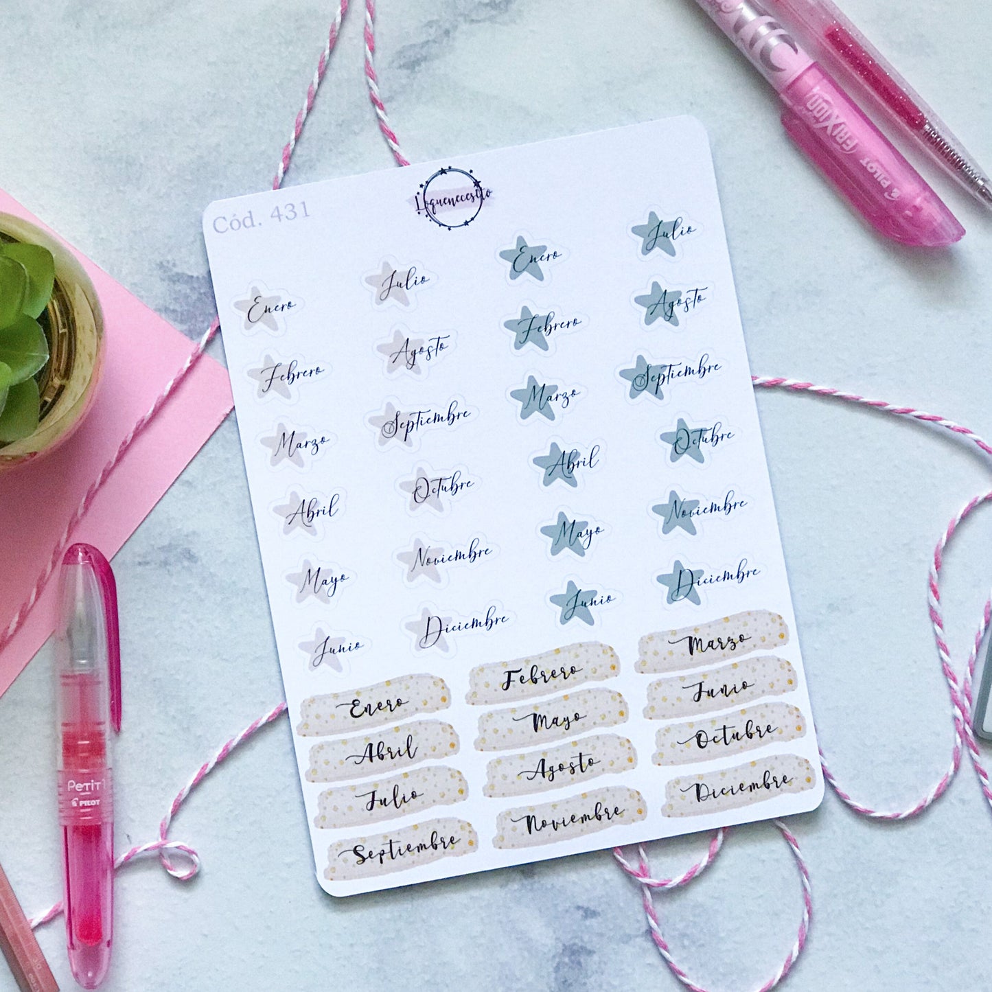 Stickers Meses Estrellas 431