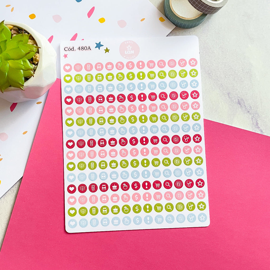 Sticker Iconos colores 480