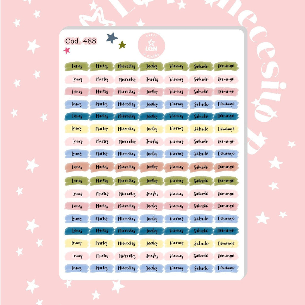 Sticker días de la semana 488