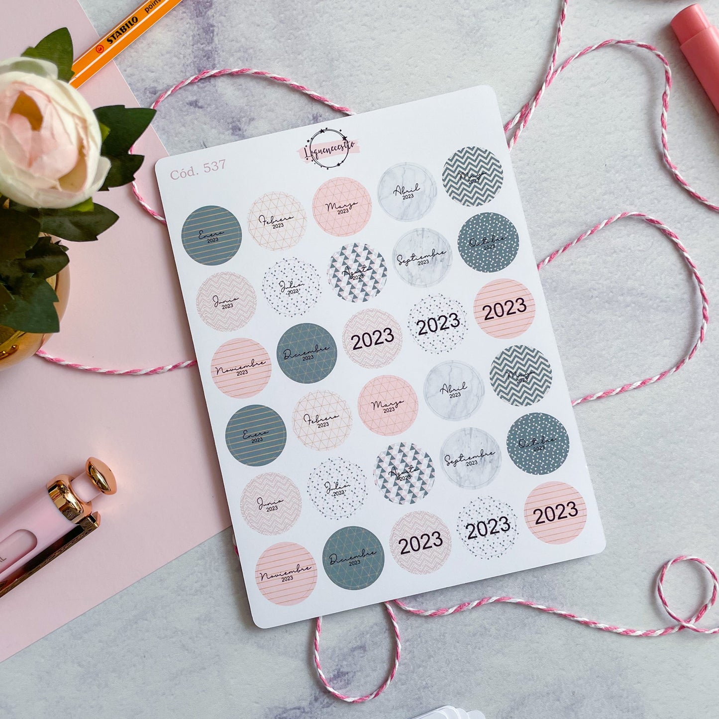 Stickers Meses redondos 537