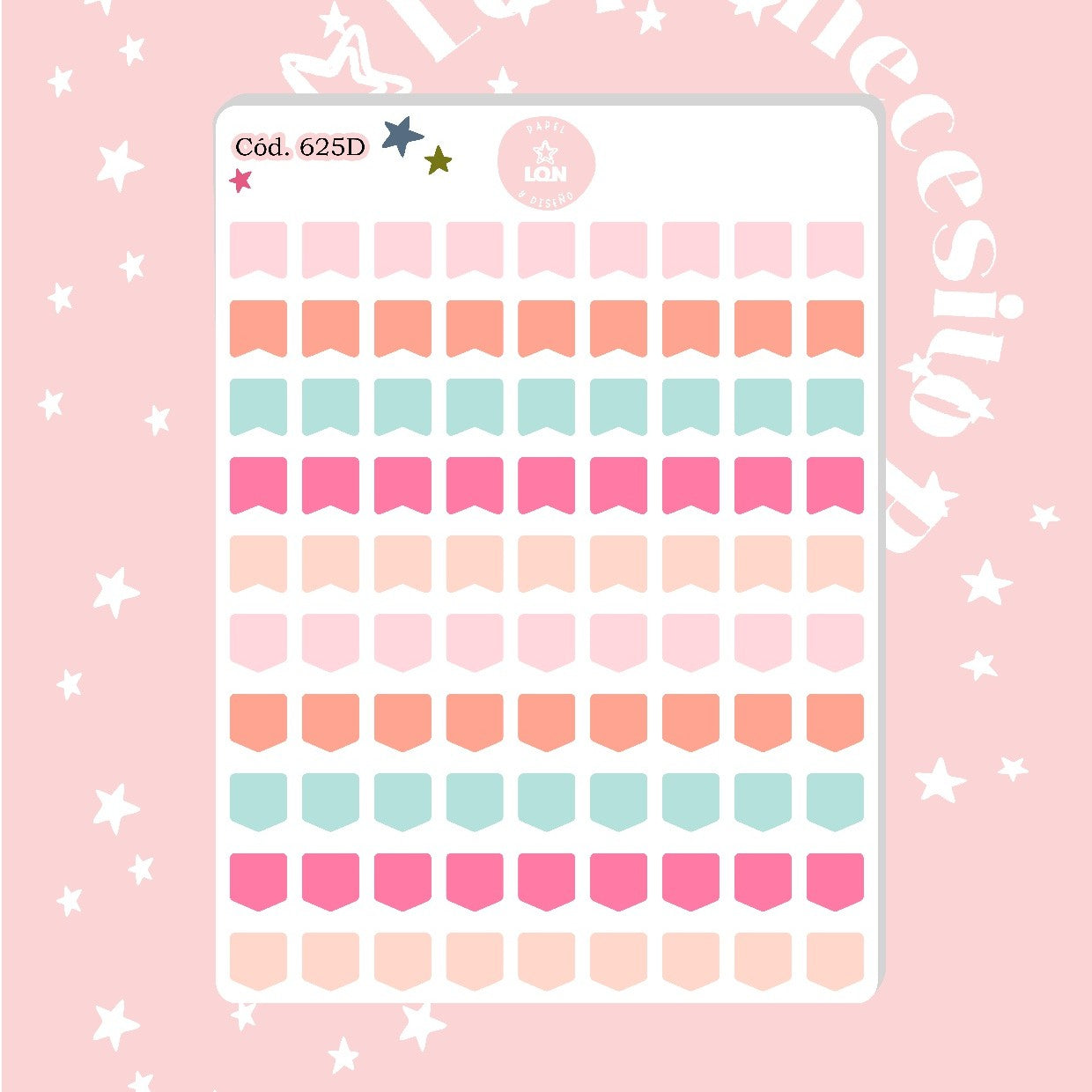 Pack sticker Esenciales para tu planner Wonderful P02 625