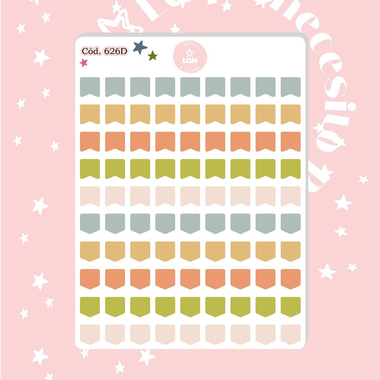 Pack sticker Esenciales para tu planner Boho P02 626