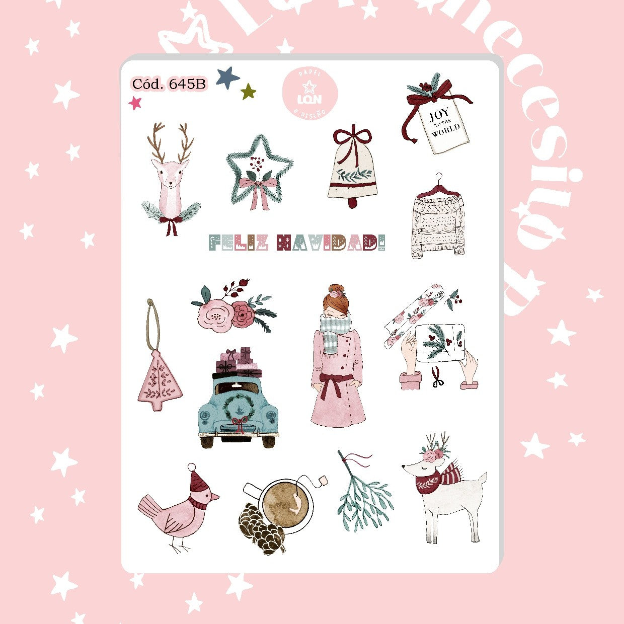 Sticker navidad año nuevo 645