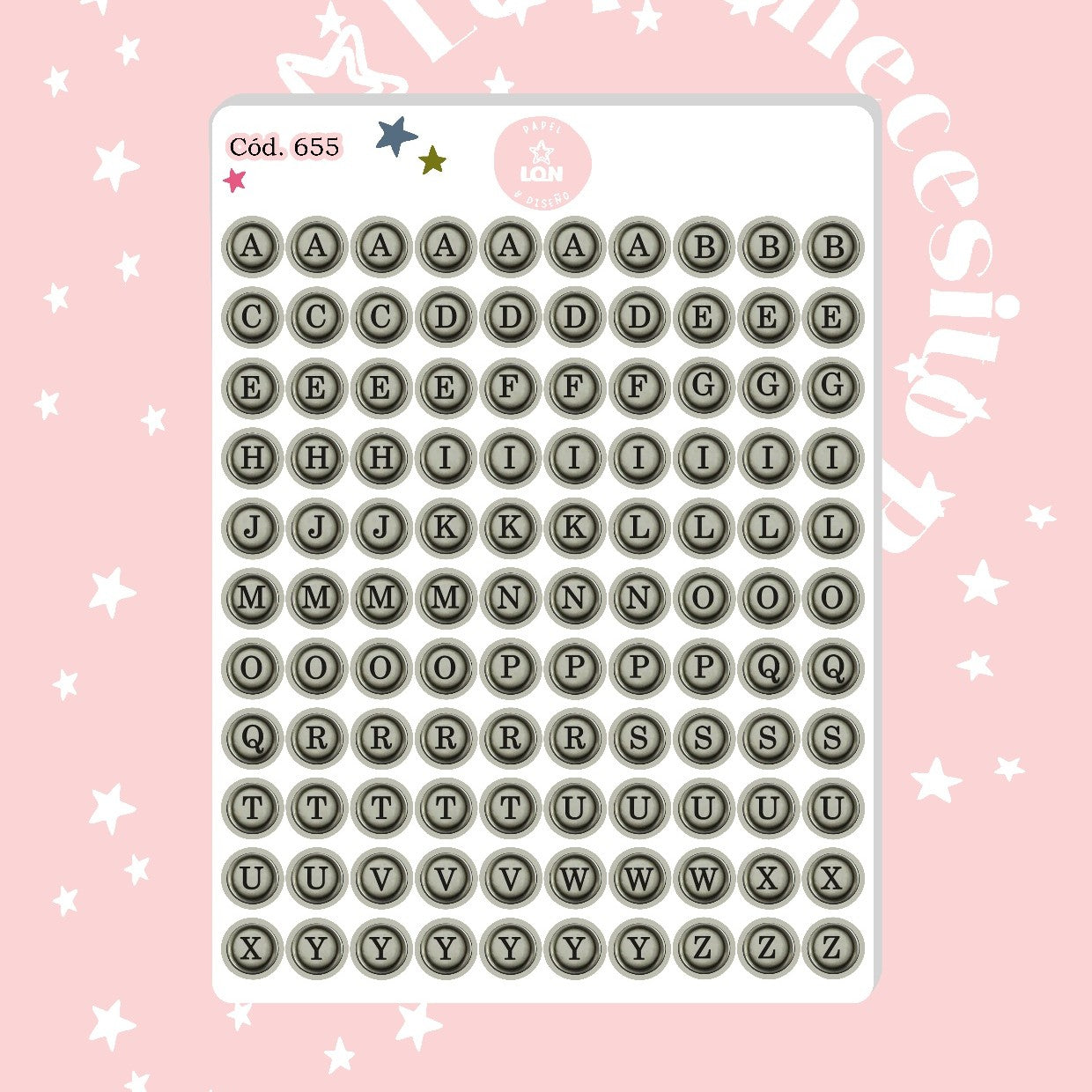 Sticker Letras vintage 655