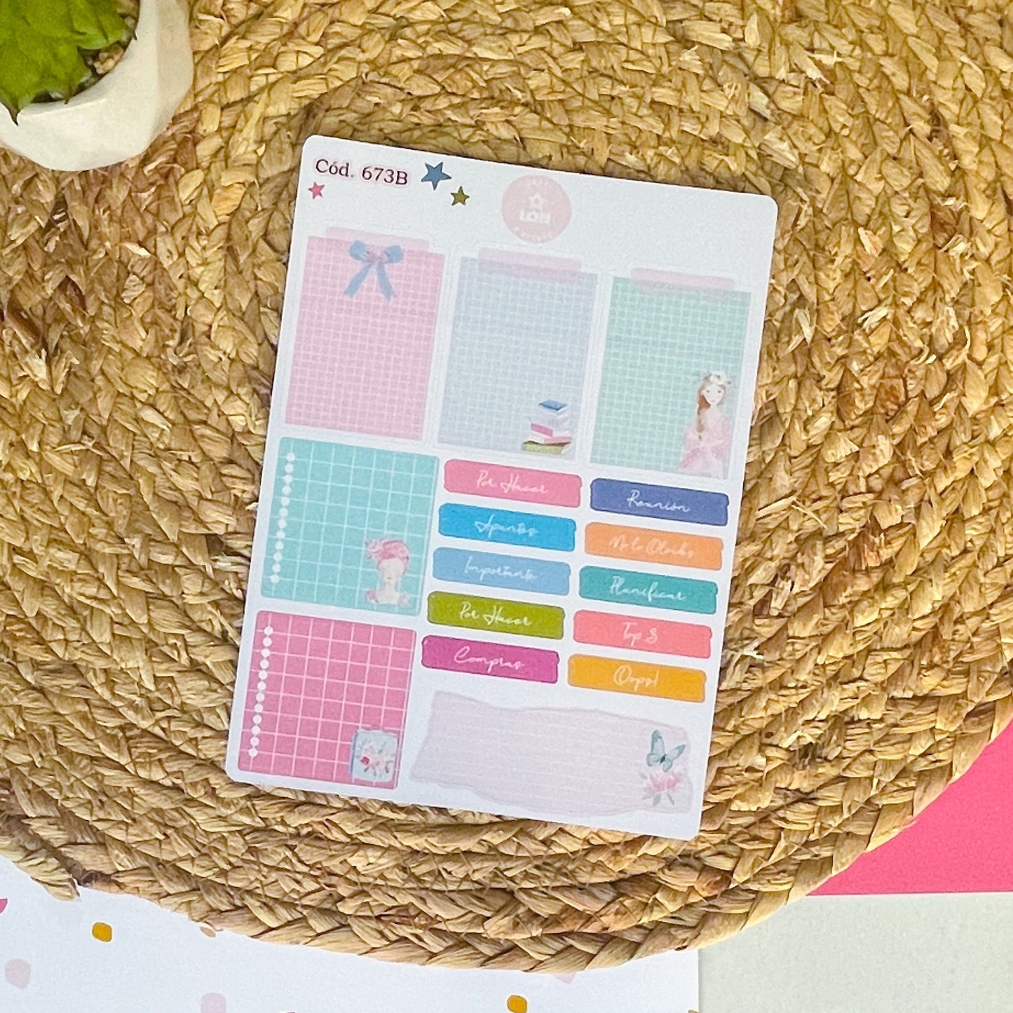 Sticker Floral y chicas 673