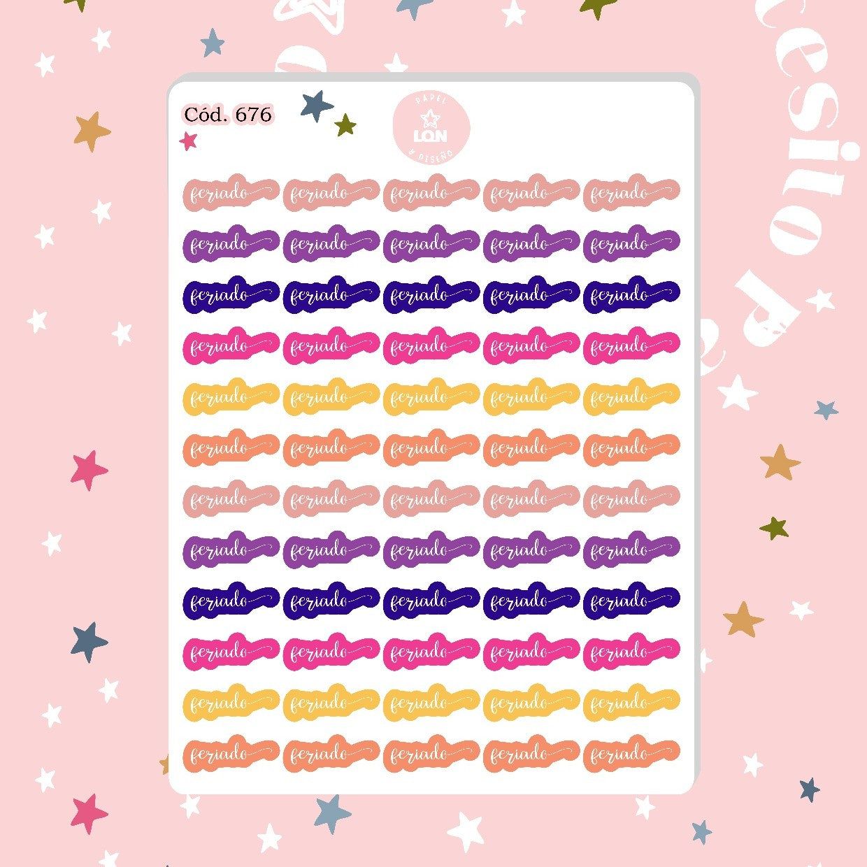 Sticker funcional feriados 675-676-677