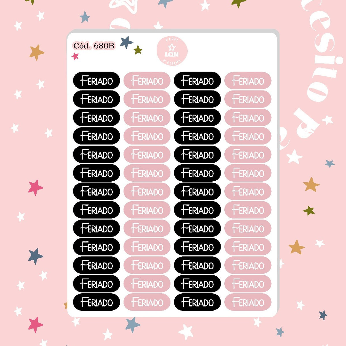 Sticker funcional feriados 680
