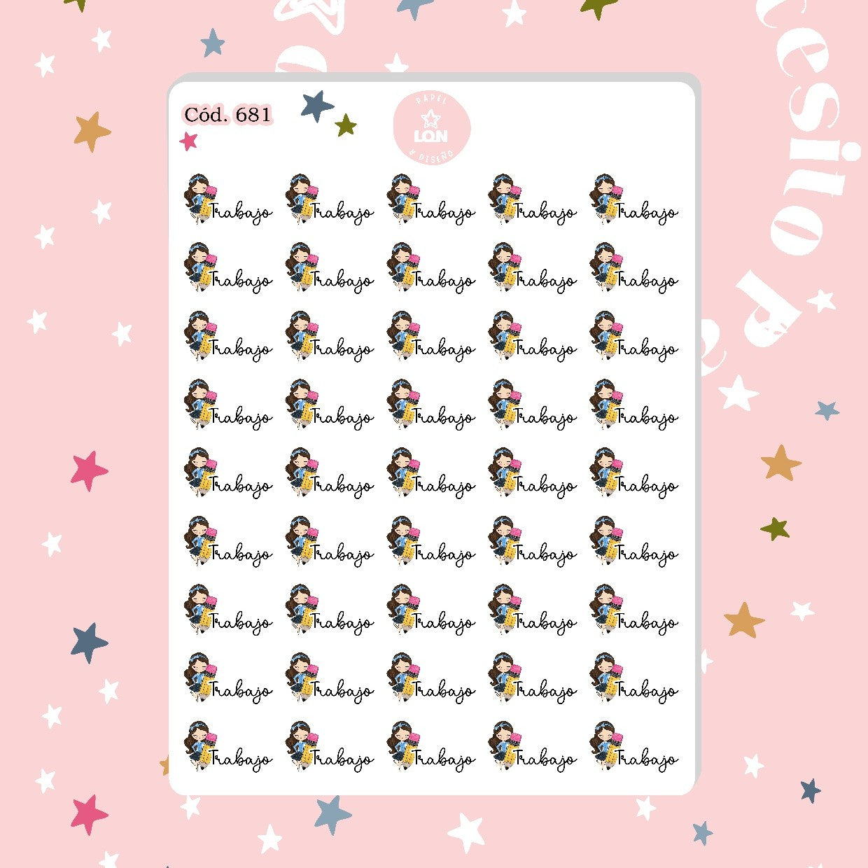 Sticker Trabajo (docente) 681