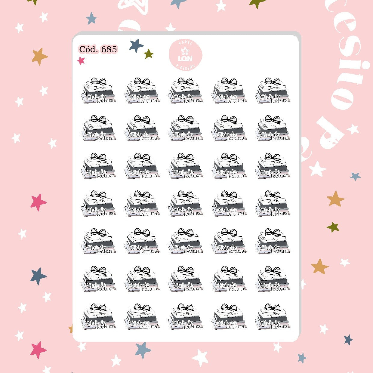 Sticker Club de lectura 685