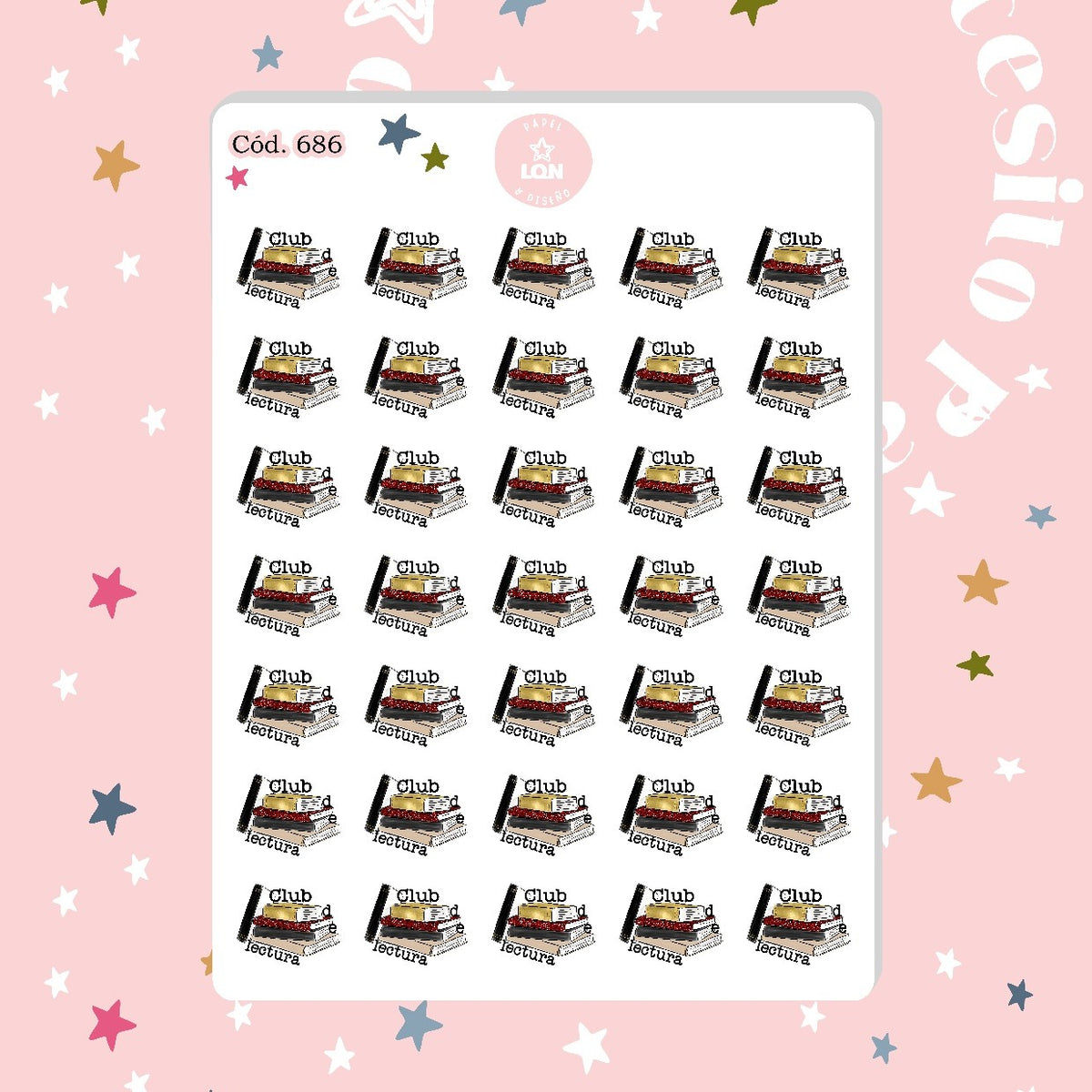 Sticker Club de lectura 686