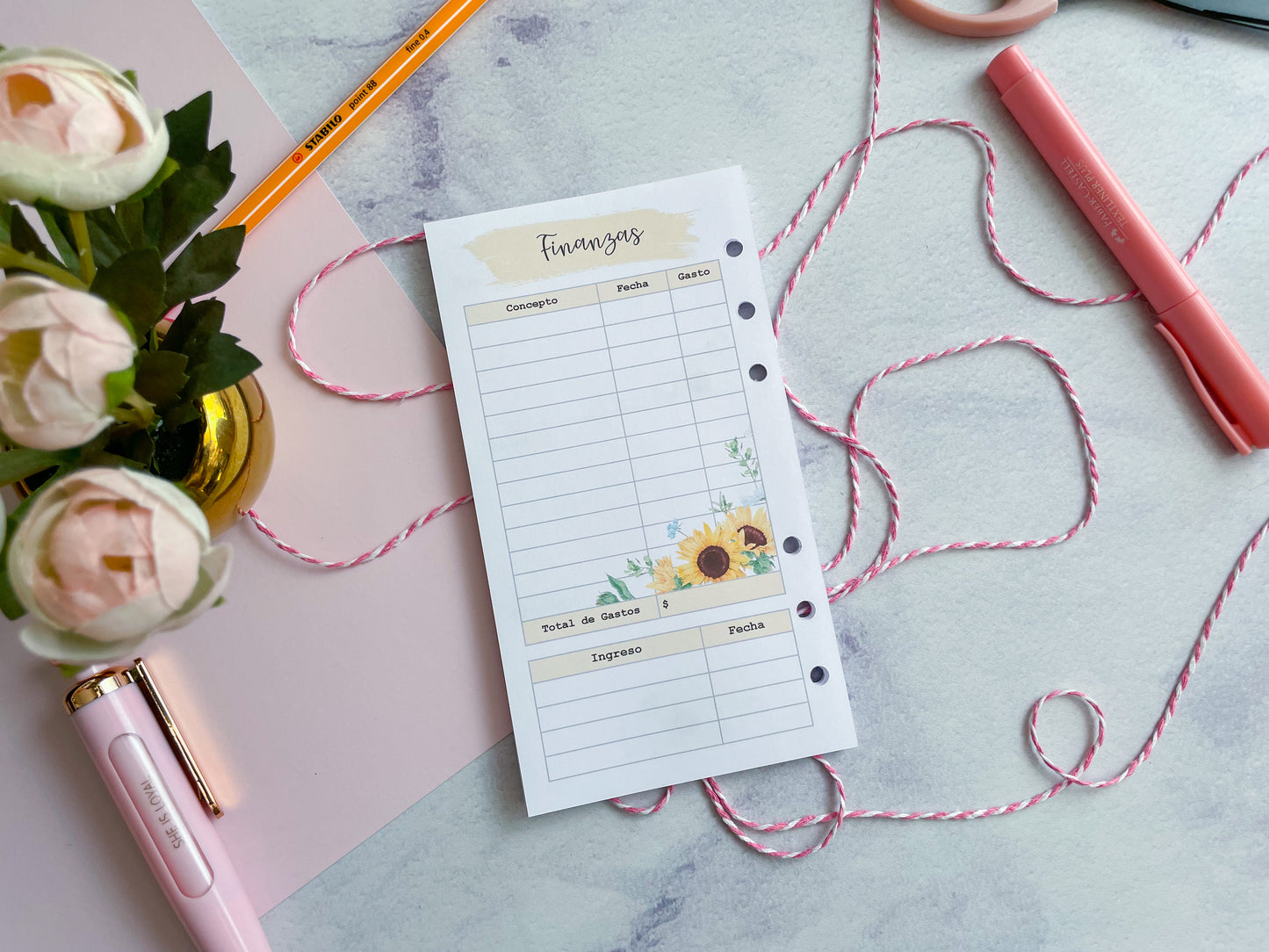 Insert A6 (Personal) Girasoles