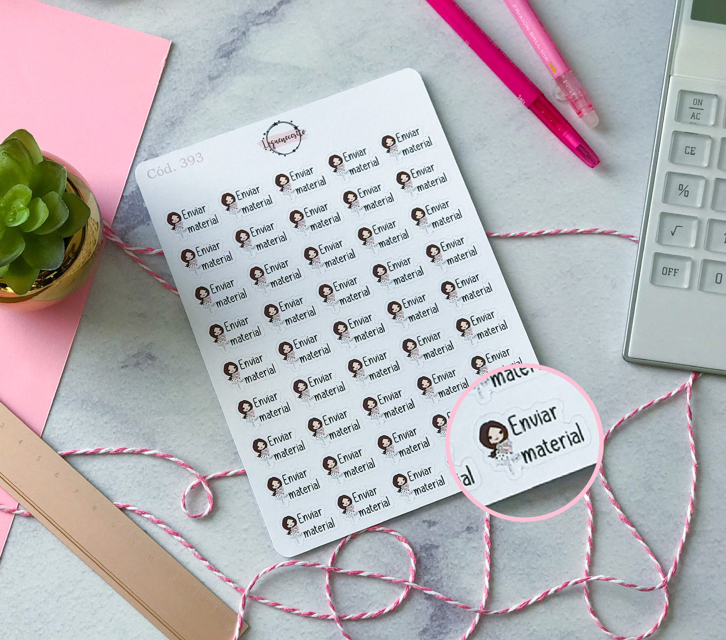 Sticker enviar material (docente) 393