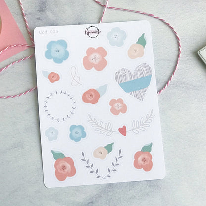 Sticker flores floral 005