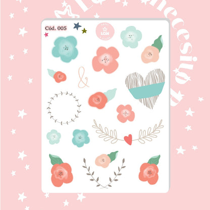 Sticker flores floral 005