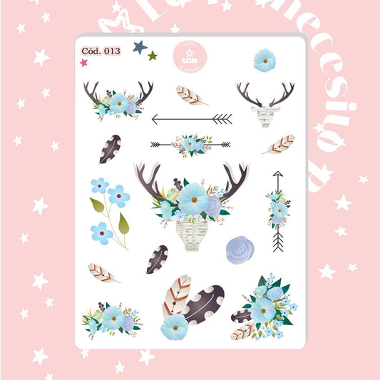 Sticker flores floral 013