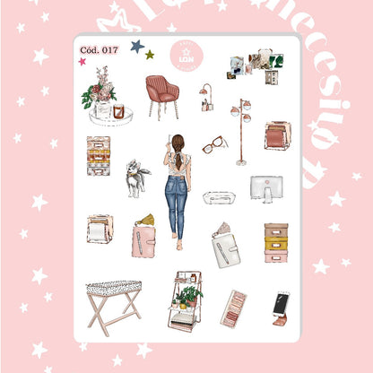 Sticker girls chicas 017
