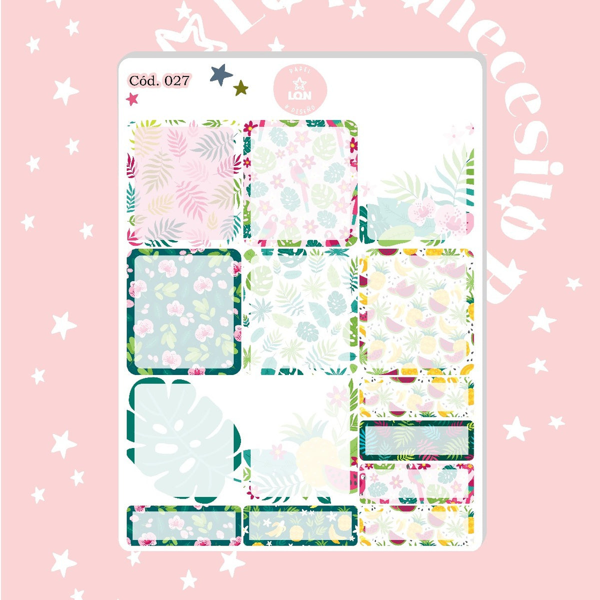 Sticker box tropical 027