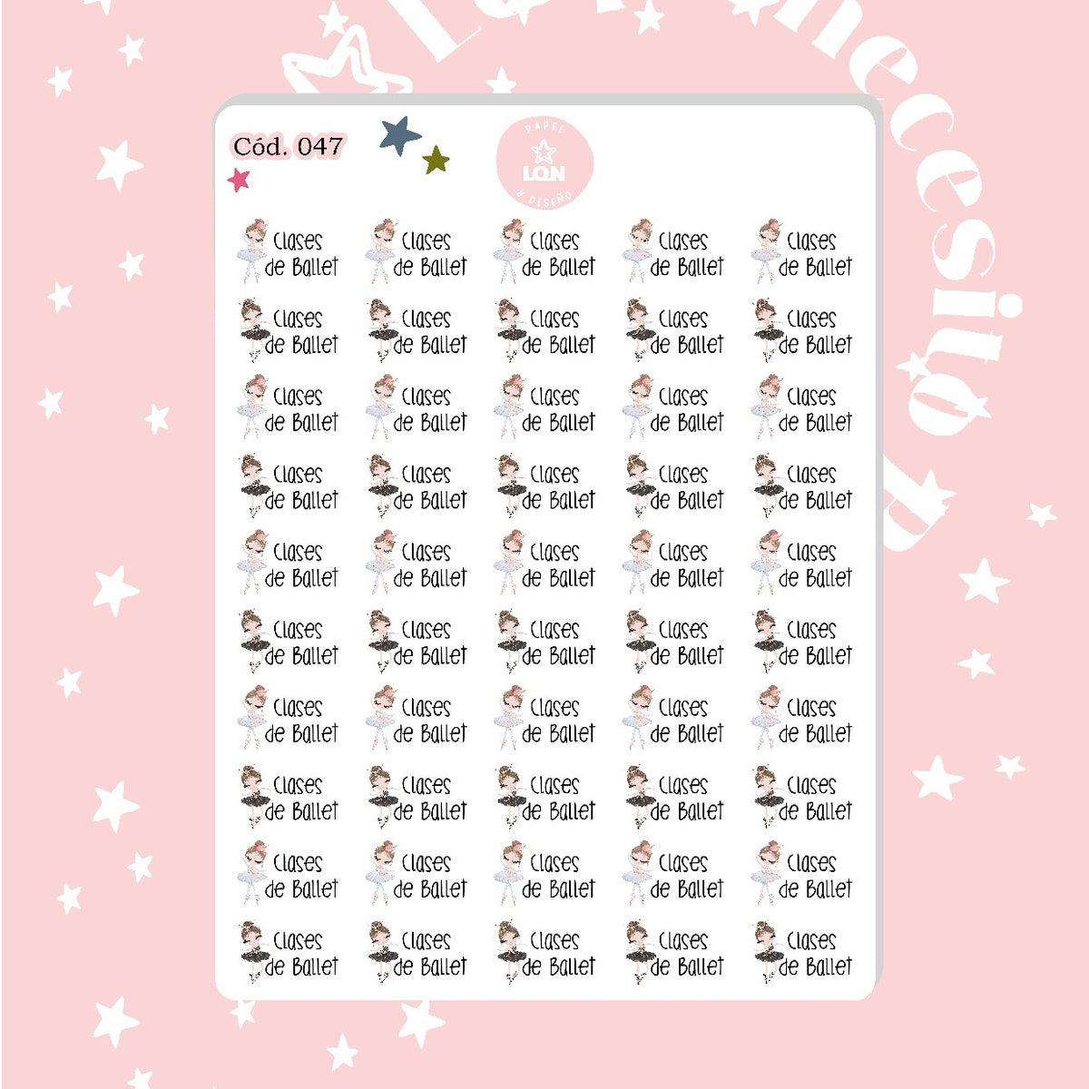 Sticker clases de ballet 047