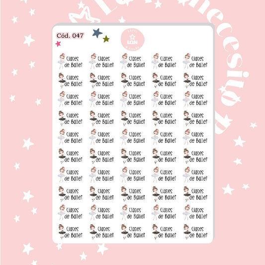 Sticker clases de ballet 047