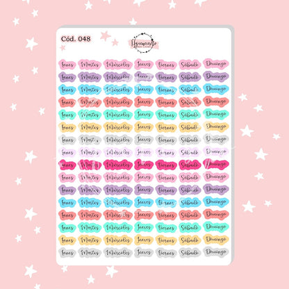 Sticker días de la semana 048