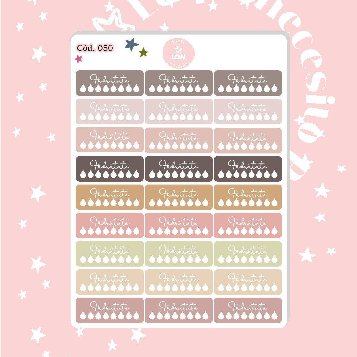 Pack sticker Esenciales para tu planner Ice cream P01 050
