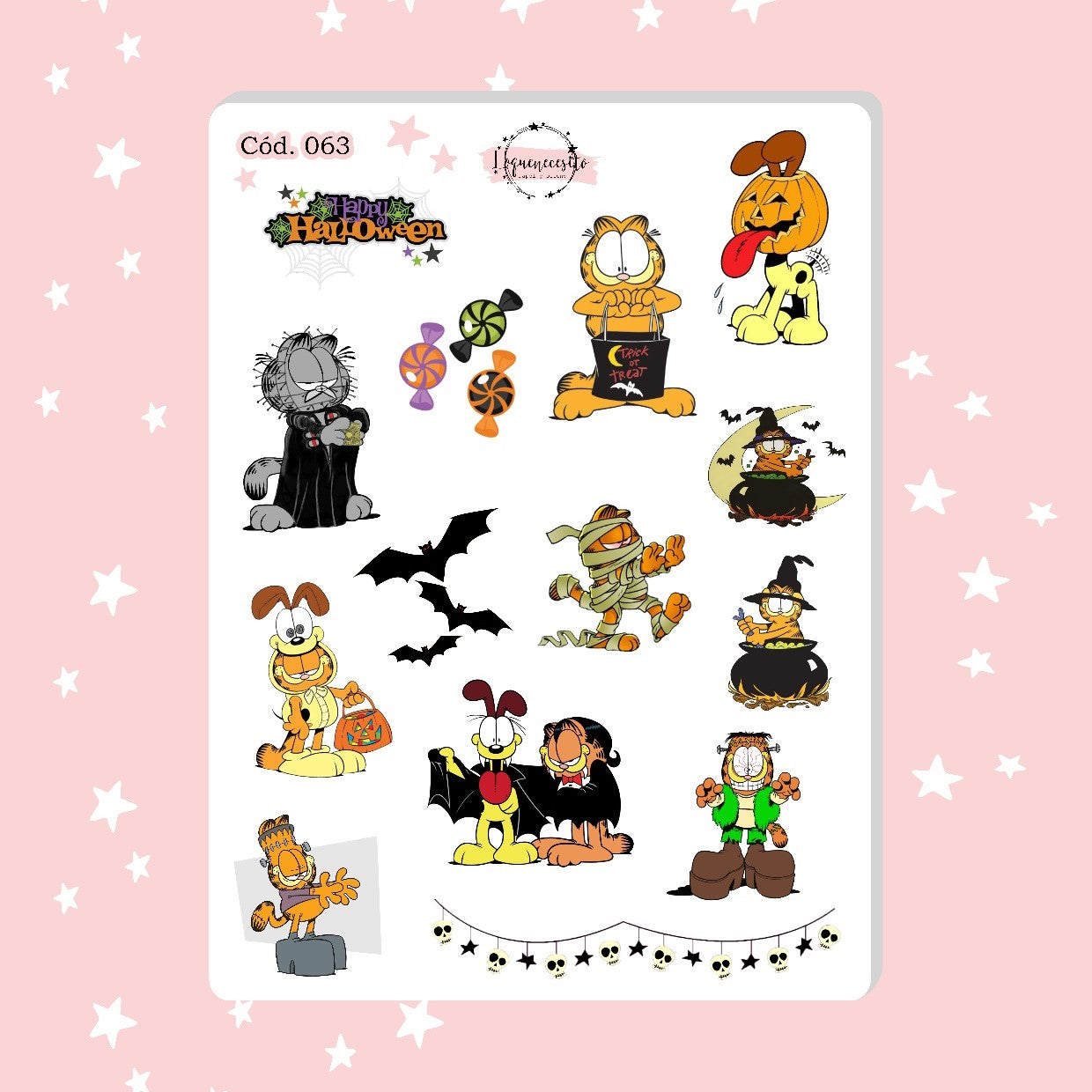 Stickers Garfield Halloween 063
