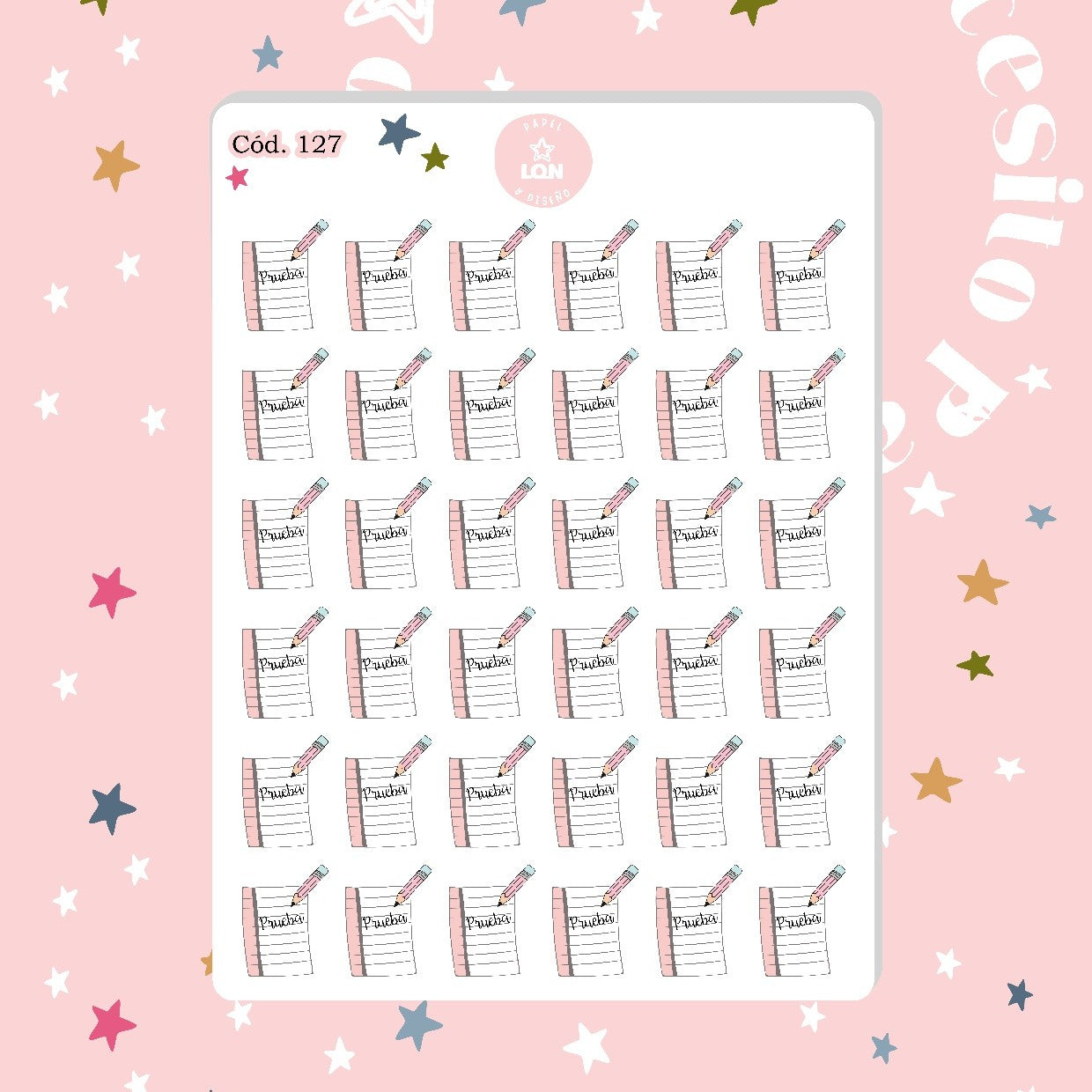 Sticker Prueba 127 estudiante docente profesores