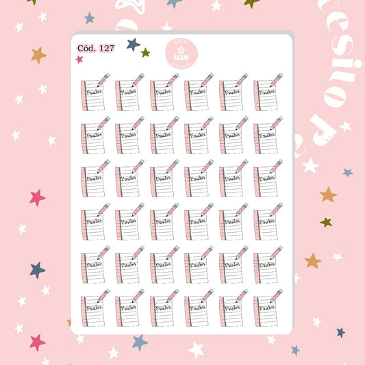 Sticker Prueba 127 estudiante docente profesores