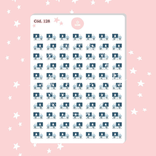 Sticker reparto/compra agua 128