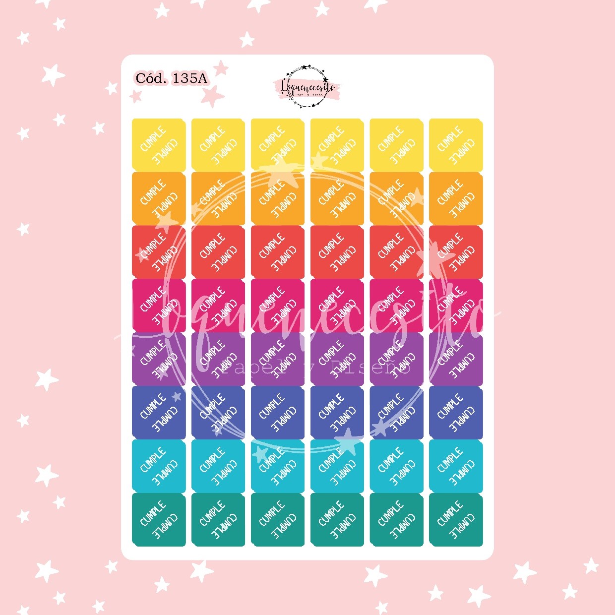 Sticker cumple esquina 135