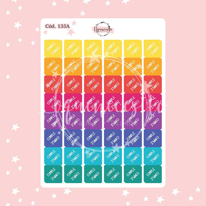 Sticker cumple esquina 135