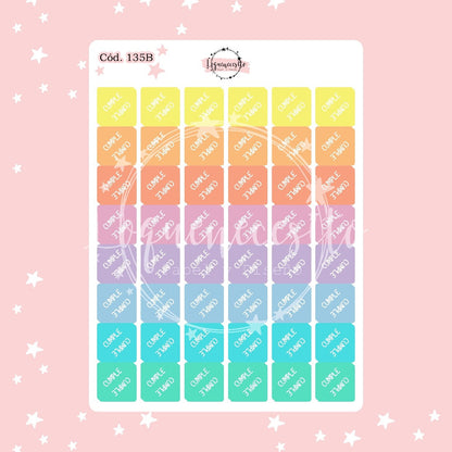 Sticker cumple esquina 135