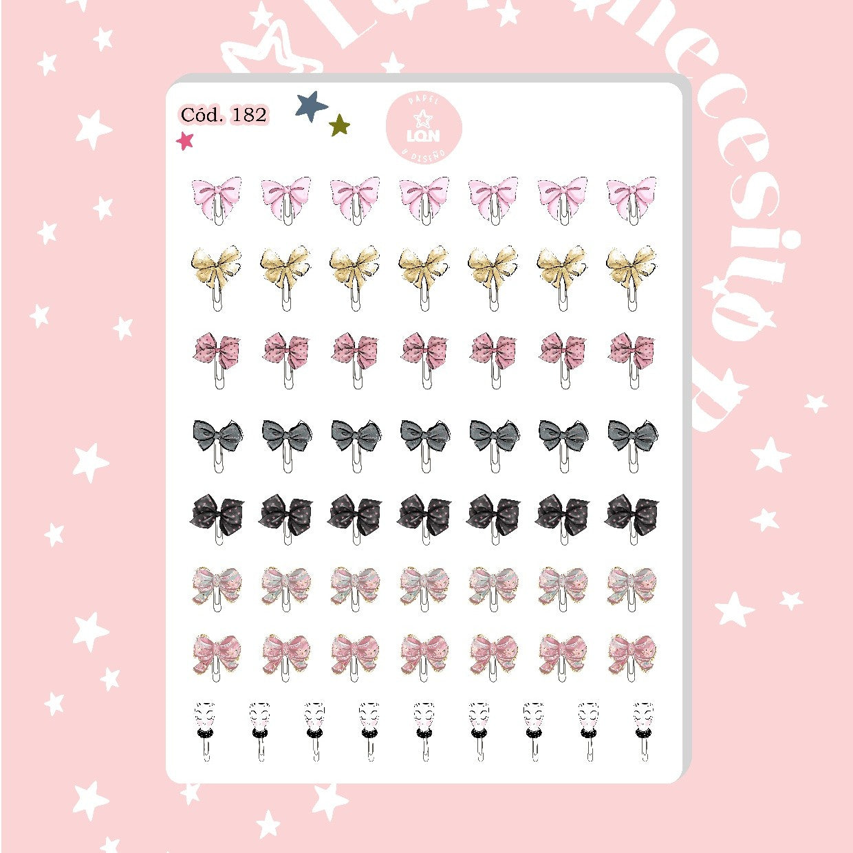 Sticker clips señaladores 182