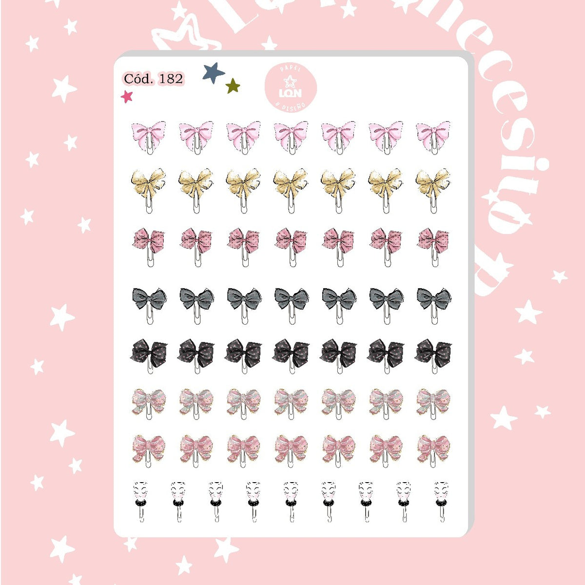 Sticker clips señaladores 182