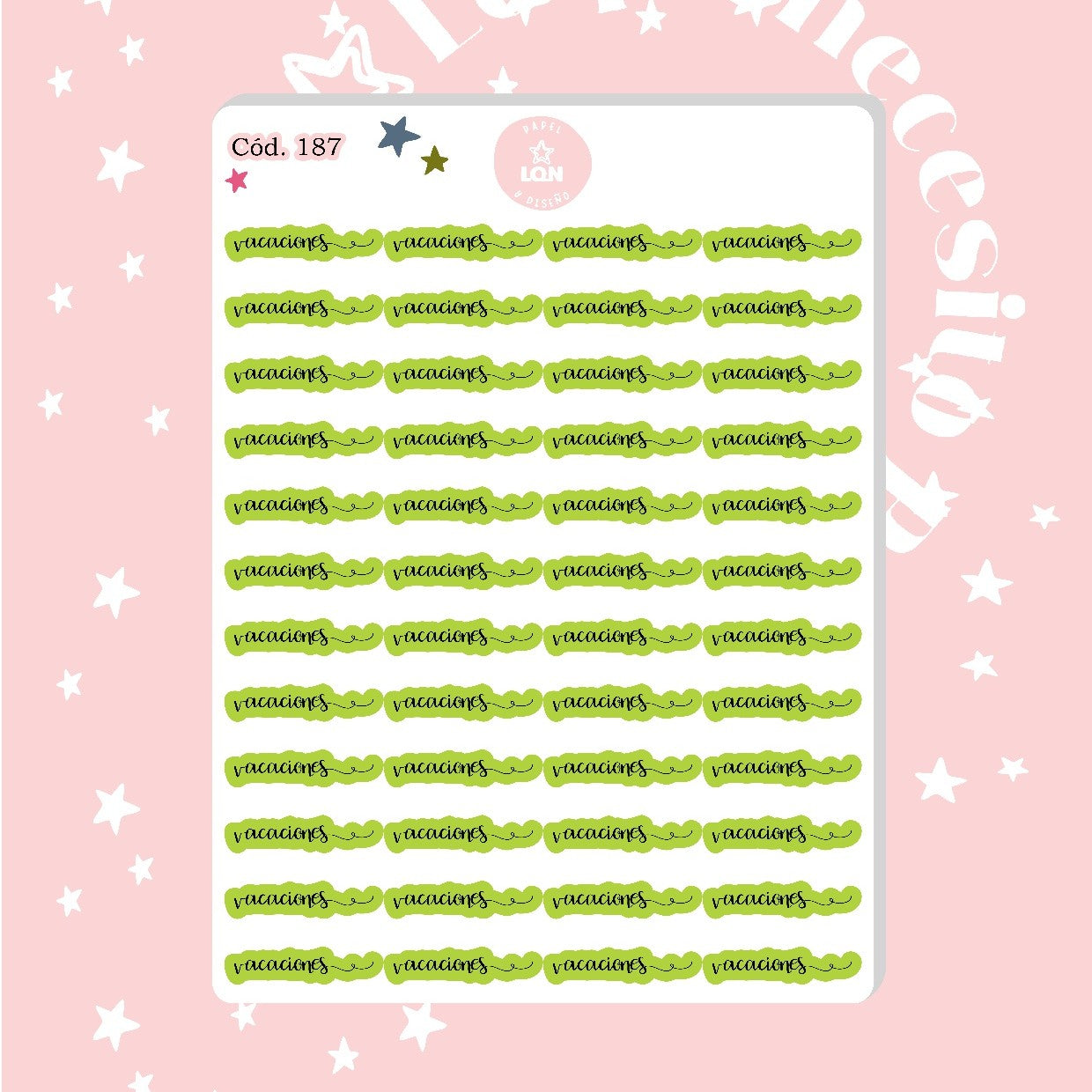 Sticker vacaciones colores 187