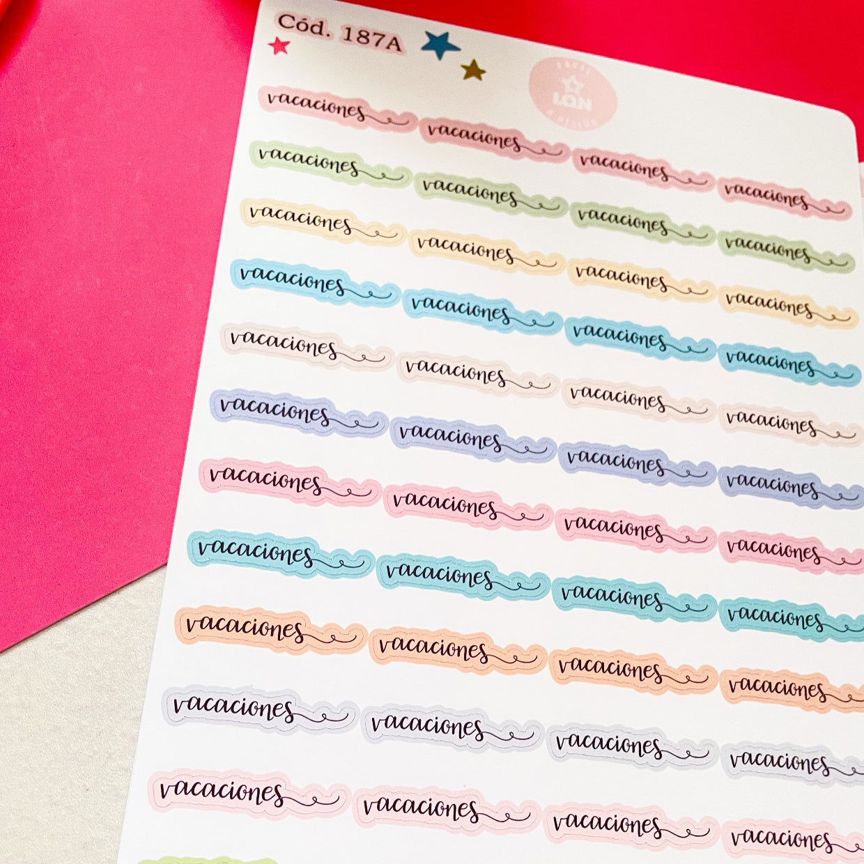 Sticker vacaciones colores 187